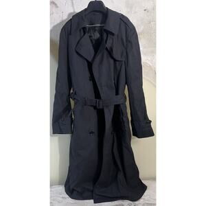 DSCP‎ Garrison Collection All Weather Trench Coat Zip Liner Black Womens 14L